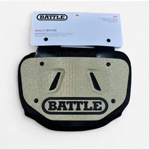 NWT Battle Sports Adult Football Back Plate - Chrome Gold - "Back Bone"